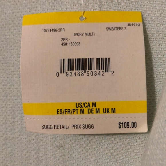 Anne Klein Ivory/Mint Green Long Cardigan Sweater - Picture 4 of 5